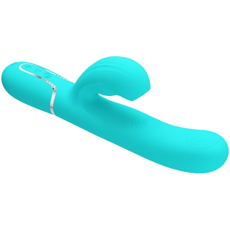 PRETTY LOVE - PERLITA MULTIFUNZIONE 3 IN 1 VIBRATORE G-SPOT VERDE ACQUA