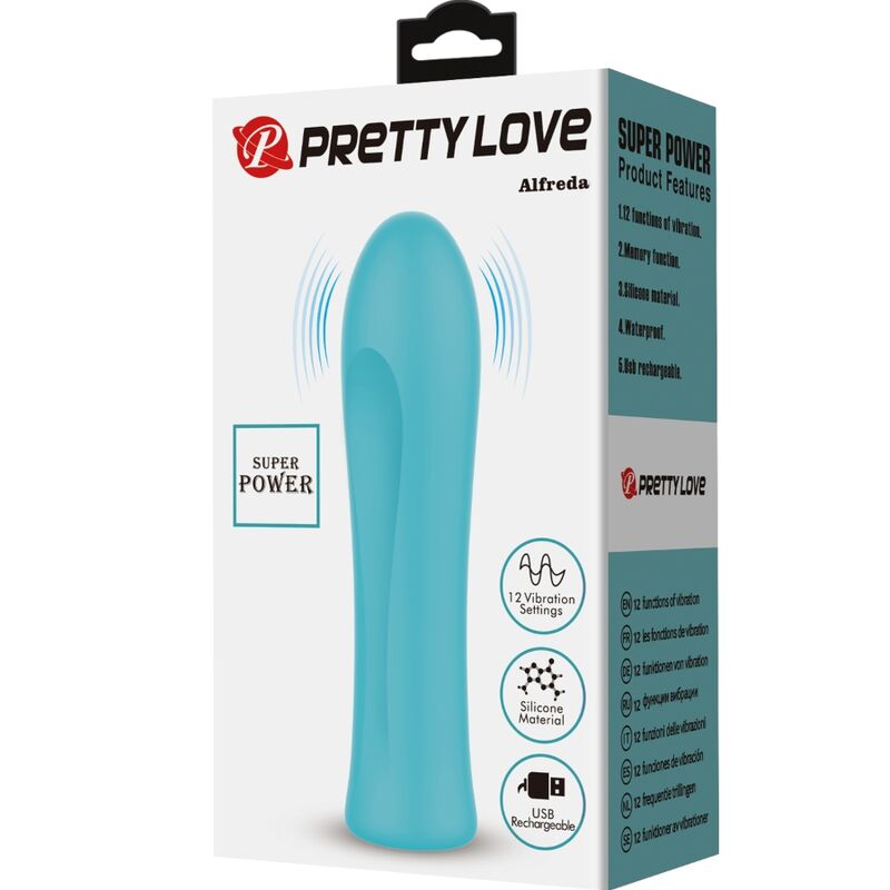 PRETTY LOVE - ALFREDA SUPER POWER VIBRATORE VERDE ACQUA