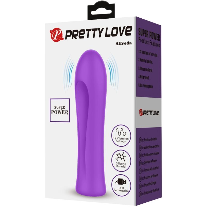 PRETTY LOVE - ALFREDA SUPER POWER VIBRATOR AQUA LILA