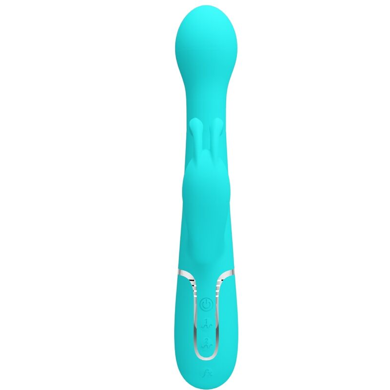 PRETTY LOVE - DEJON VIBRATORE CONIGLIO 3 IN 1 MULTIFUNZIONE VERDE ACQUA