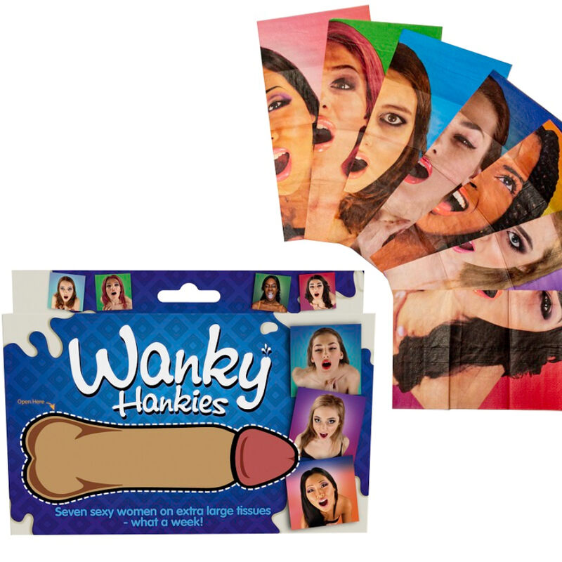 SPENCER &amp; FLEETWOOD - WANKY HANKIES 7 EXTRA GROSSE TASCHENTÜCHER FÜR DAMEN