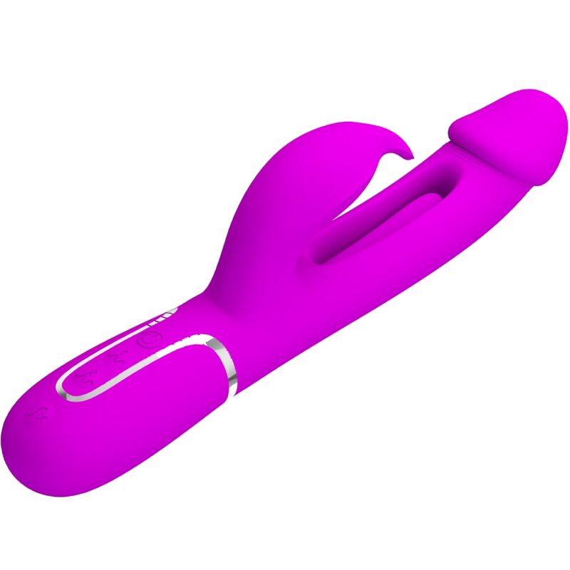 PRETTY LOVE - KAMPAS RABBIT 3 IN 1 MULTIFUNKTIONSVIBRATOR MIT ZUNGE PINK