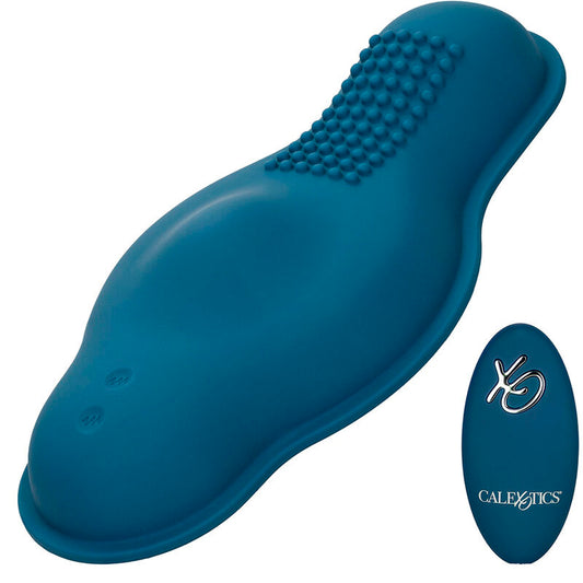 CALEXOTICS - RIDER MASSAGER DOPPIO MOTORE TELECOMANDO BLU