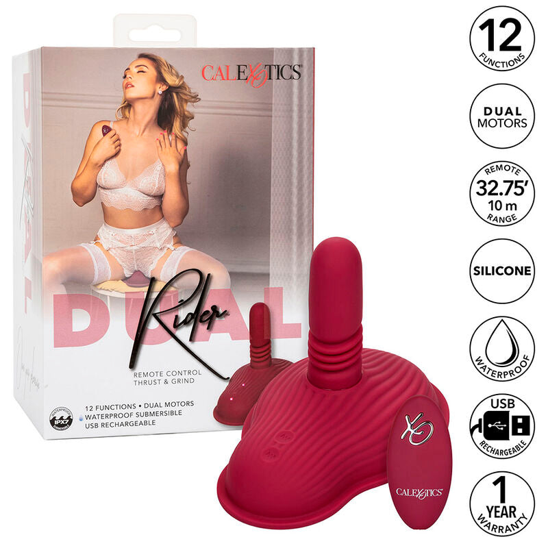 CALEXOTICS - RIDER MASSAGER DOPPELMOTOR FERNBEDIENUNG ROT