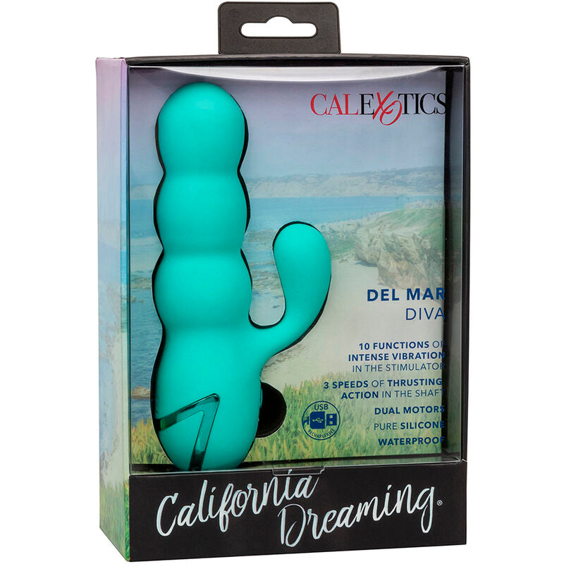 CALEXOTICS - VIBRATORE DEL MAR DIVA RABBIR AQUA GREEN DI CALIFORNIA DREAMING