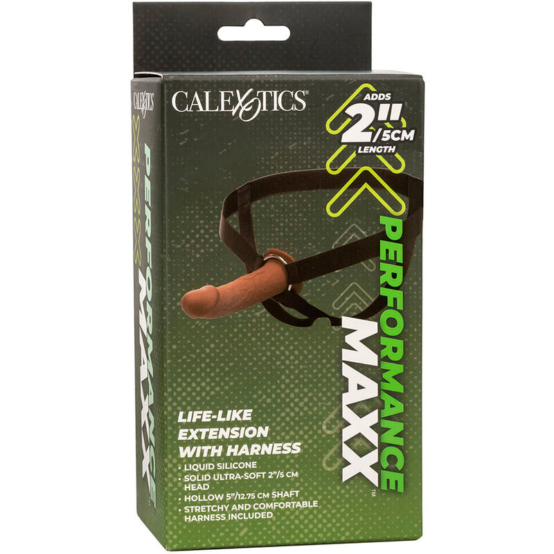 CALEXOTICS - PERFORMANCE MAXX LIFE-LIKE EXTENSION CON IMBRACATURA PELLE MARRONE