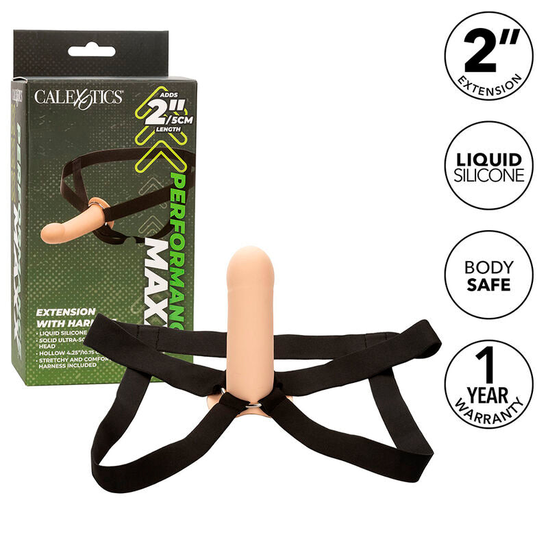 CALEXOTICS - PERFORMANCE MAXX EXTENSION CON CABLAGGIO PELLE CHIARA