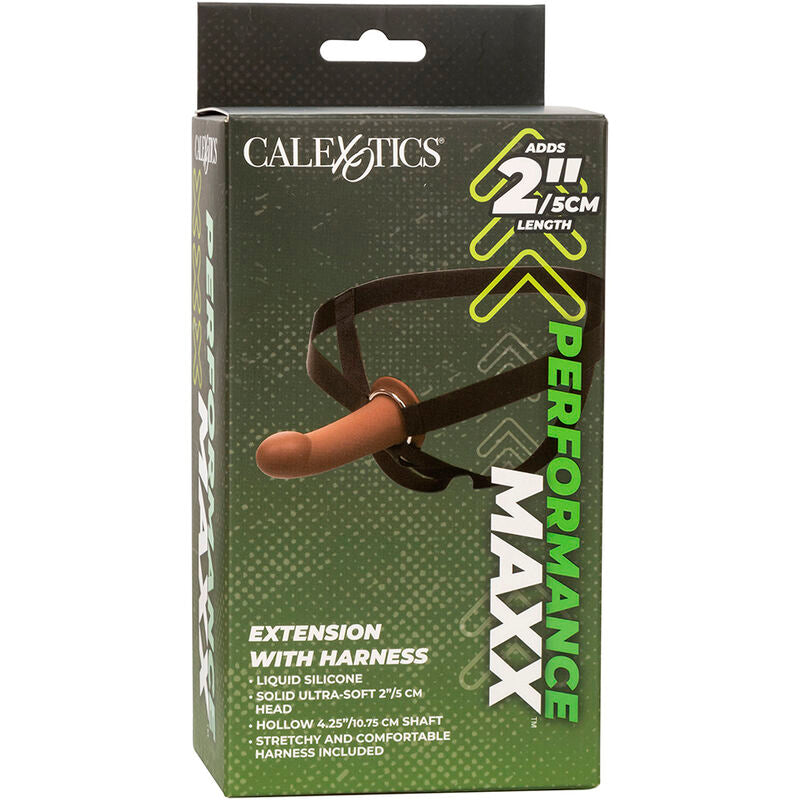 CALEXOTICS - PERFORMANCE MAXX EXTENSION MIT HARNESS BRAUN HAUT