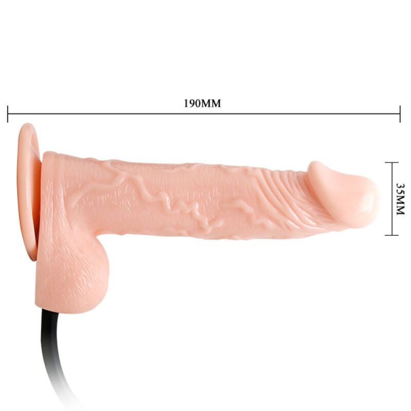 DANCE - REALISTISCHER AUFBLASBARER DILDO MIT SAUGNÄPFEN 15 CM