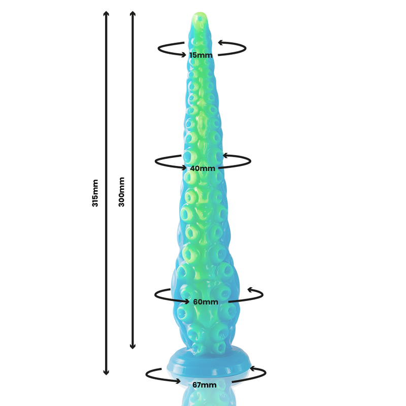 EPIC - SCYLLA DILDO FLUORESCENTE TENTACOLO SOTTILE TAGLIA GRANDE