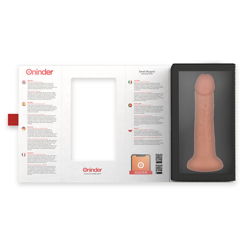 ONINDER - KLEINER BOGOTÁ-VIBRATORDILDO 9 GESCHWINDIGKEITEN NATÜRLICH 17,5 CM -O- 4 CM - KOSTENLOSE APP