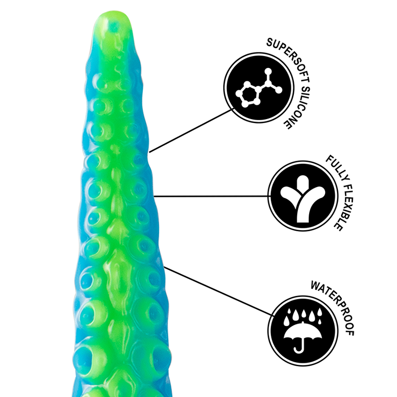 EPIC - SCYLLA DILDO FLUORESCENTE TENTACOLO SOTTILE TAGLIA GRANDE