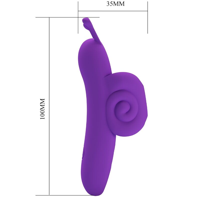 PRETTY LOVE - POTENTE STIMOLATORE PER DITA VIOLA SNAIL