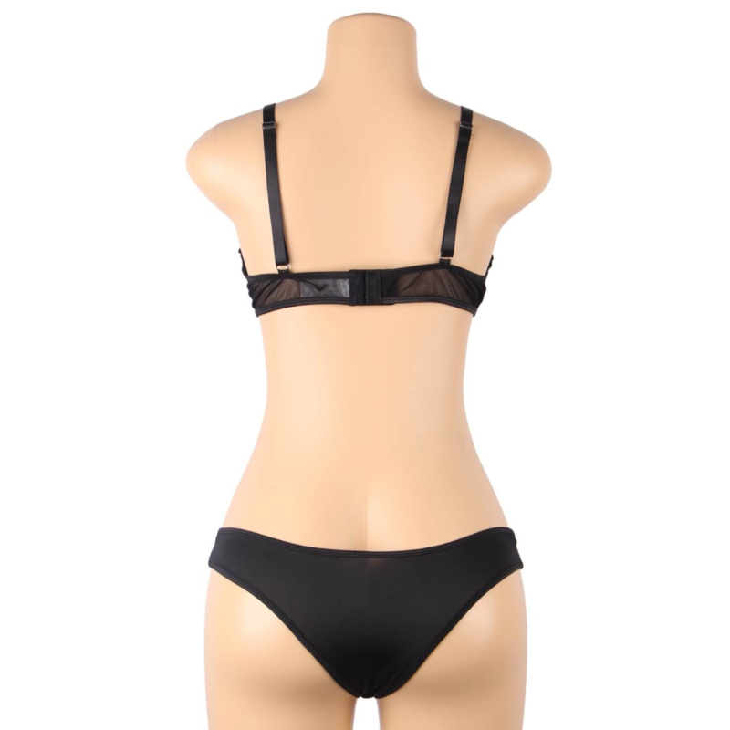 SUBBLIME - TWO PIECE SET OF TRANSPARENCY BRA AND S/M STRIPS