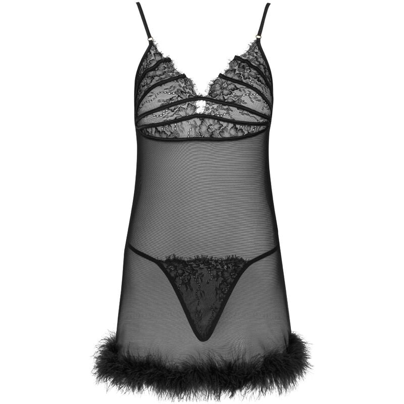 LIVCO CORSETTI FASHION – ZERUNAM SET BABYDOLL + SCHWARZER TANGA