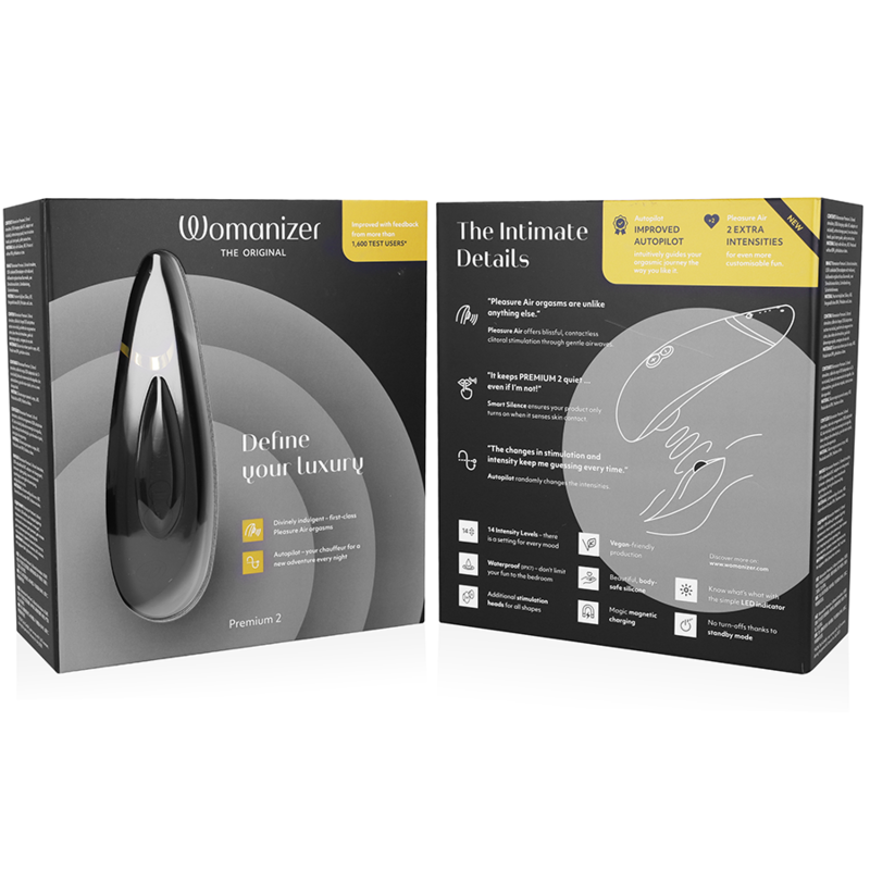 WOMANIZER - PREMIUM 2 STIMOLATORE CLITORIDEO NERO