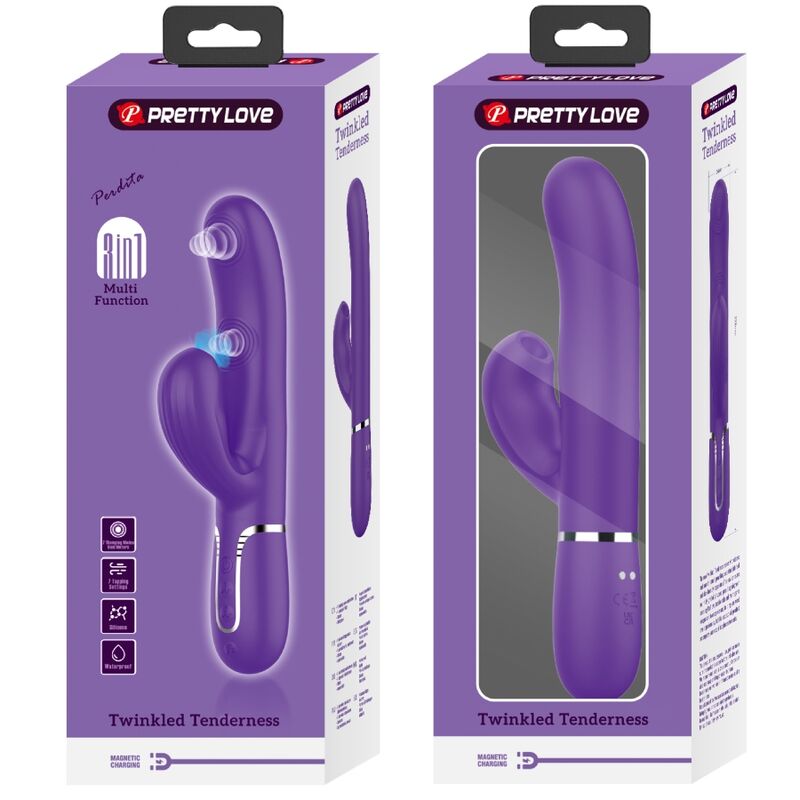 PRETTY LOVE - PERLITA VIBRATORE PUNTO G 3 IN 1 MULTIFUNZIONE VIOLA