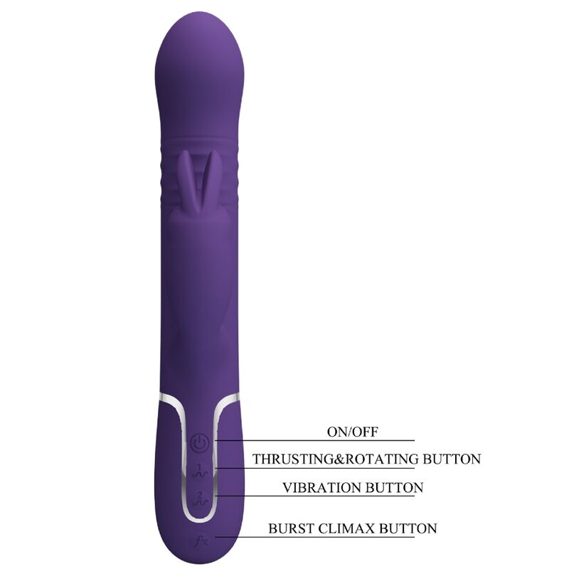 PRETTY LOVE - COALE RABBIT VIBRATOR 4 IN 1 LILA