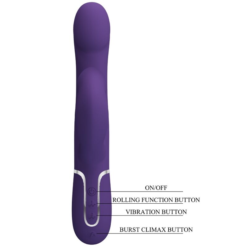 PRETTY LOVE - VIBRATORE CONIGLIO ZALIN PERLE 4 IN 1 VIOLA