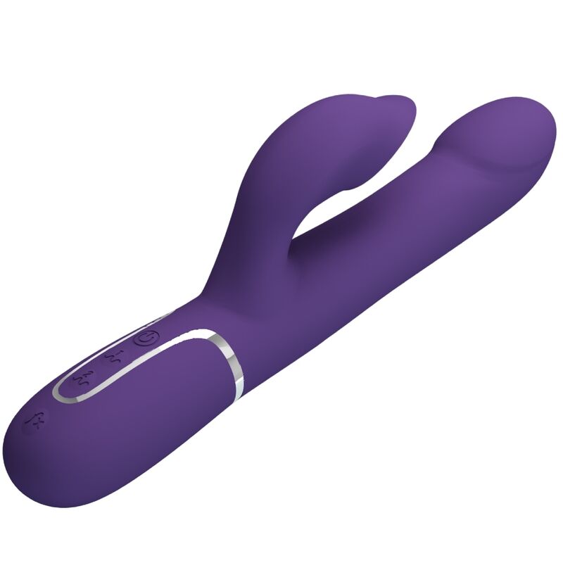 PRETTY LOVE - VIBRATORE CONIGLIO ZALIN PERLE 4 IN 1 VIOLA