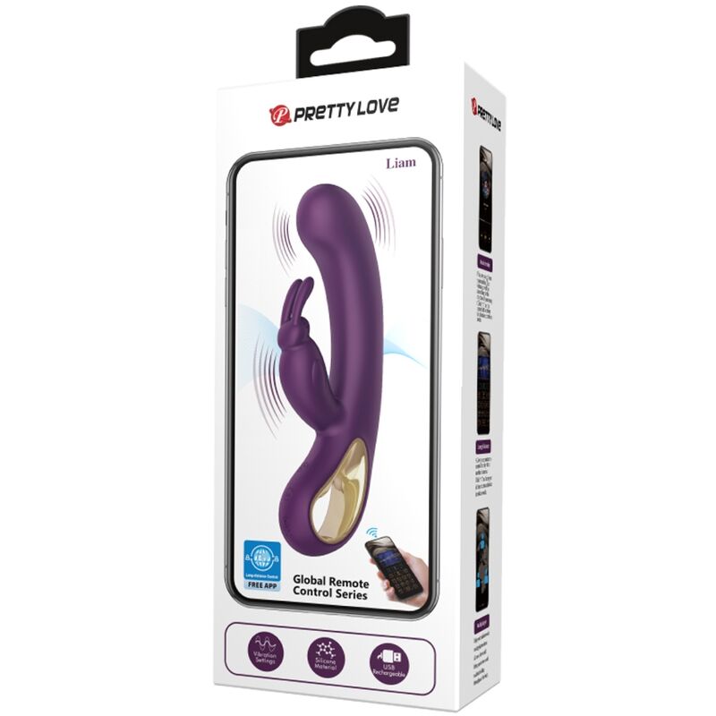 PRETTY LOVE - LIAM RABBIT VIBRATOR &amp; G-SPOT-STIMULATOR LILA