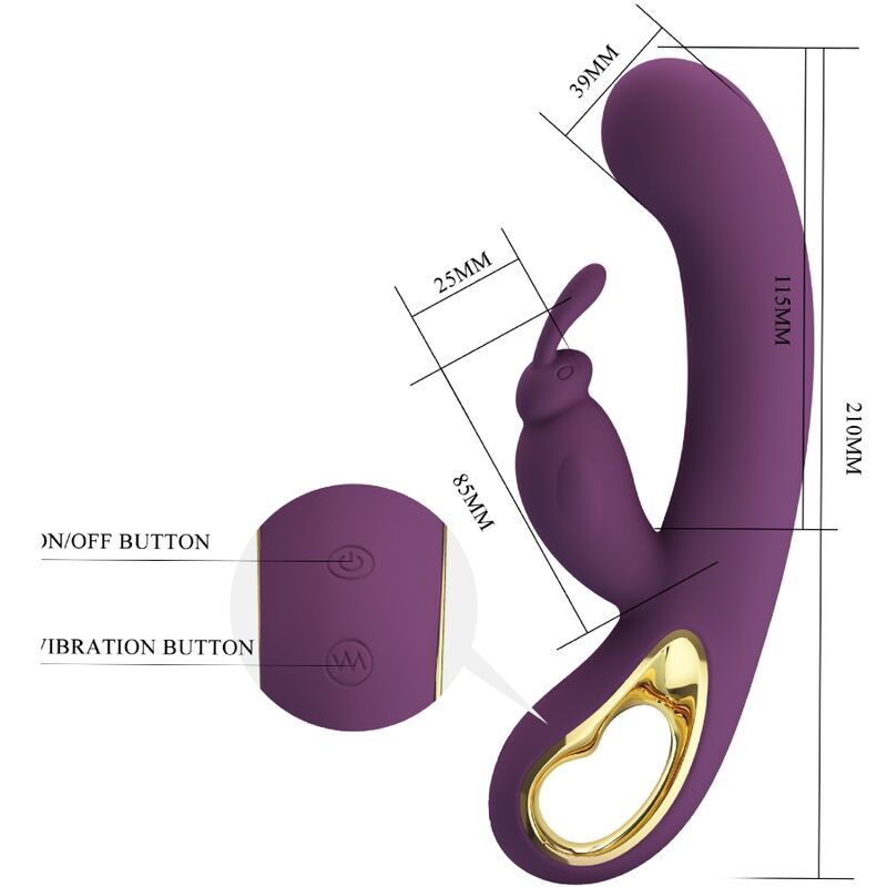 PRETTY LOVE - LIAM RABBIT VIBRATOR &amp; G-SPOT-STIMULATOR LILA