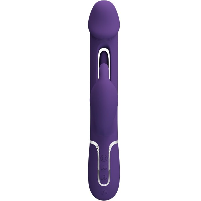 PRETTY LOVE - KAMPAS RABBIT 3 IN 1 VIBRATORE MULTIFUNZIONE CON LINGUA VIOLA