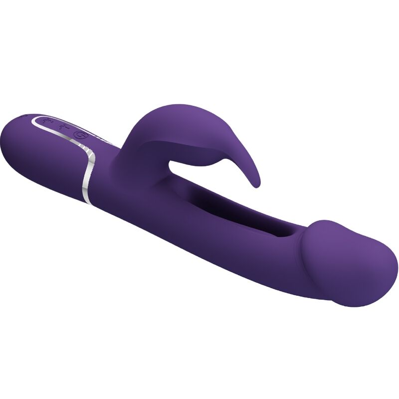 PRETTY LOVE - KAMPAS RABBIT 3 IN 1 VIBRATORE MULTIFUNZIONE CON LINGUA VIOLA