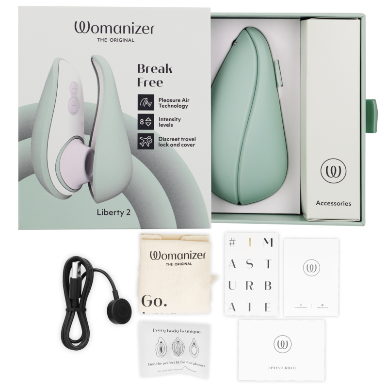 WOMANIZER - LIBERTY 2 KLITORIS-STIMULATOR &amp; SAUGER HELLGRÜN