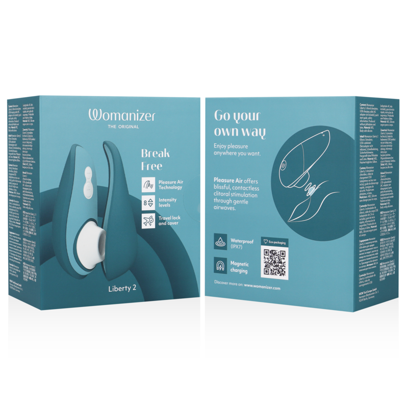 WOMANIZER - LIBERTY 2 KLITORIS-STIMULATOR &amp; SAUGER HELLGRÜN