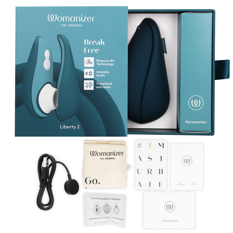 WOMANIZER - LIBERTY 2 KLITORIS-STIMULATOR &amp; SAUGER HELLGRÜN