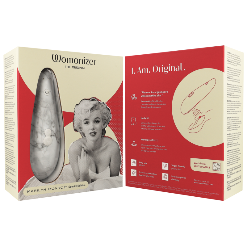 WOMANIZER - MARILYN MONROE CLASSIC 2 STIMOLATORE CLITORIDEO BIANCO MARMO