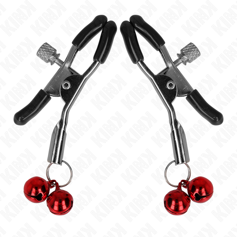 KINK - MORSETTO PER CAPEZZOLO A DOPPIA CAMPANA ROSSO 6 CM