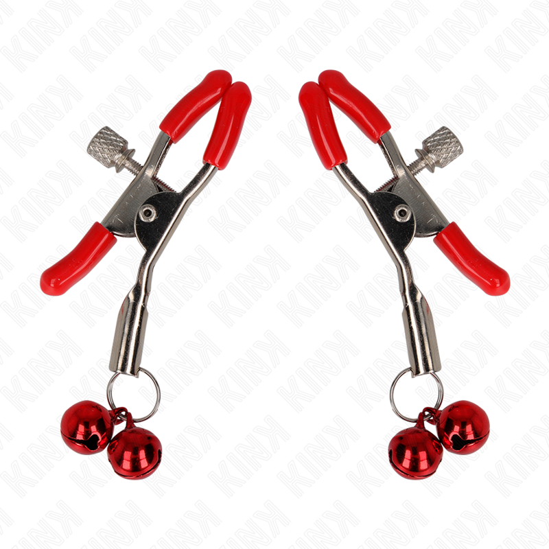 KINK - MORSETTO PER CAPEZZOLO A DOPPIA CAMPANA ROSSO ROSSO 6 CM