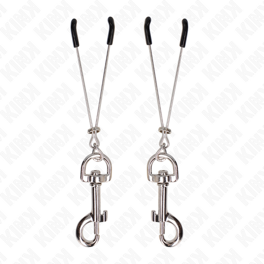KINK - MORSETTO PER CAPEZZOLO A GANCIO SOTTILE ARGENTO 7 CM