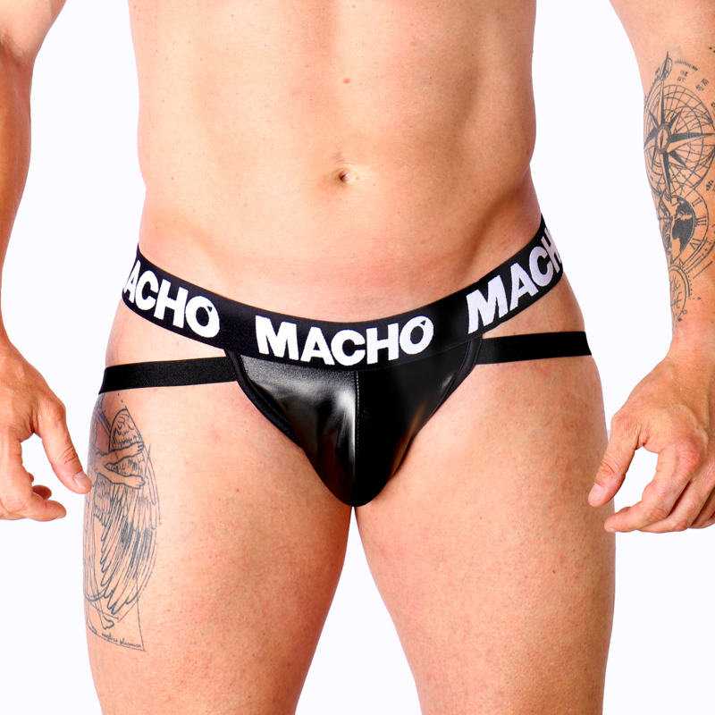 MACHO - MX25NC JOCK BLACK LEATHER S