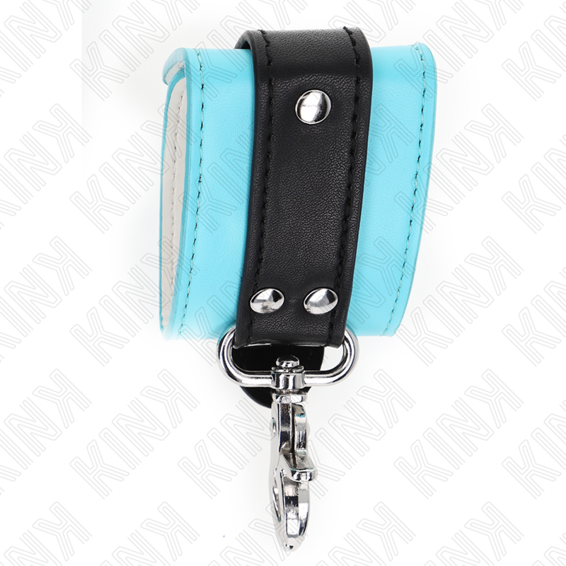 KINK - CINGHIE PER POLSI PREMIUM BLOCCABILI NERO / BLU REGOLABILI 21-28 CM X 5,5 CM