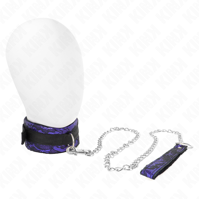 KINK - COLLANA CORTA IN PIZZO DI VELLUTO CON CINTURA 105 CM CON BORDI IN NYLON 44 X 5,5 CM
