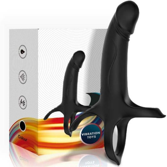 ARMONY - DILDO MIT RING &amp; VIBRATOR SCHWARZ