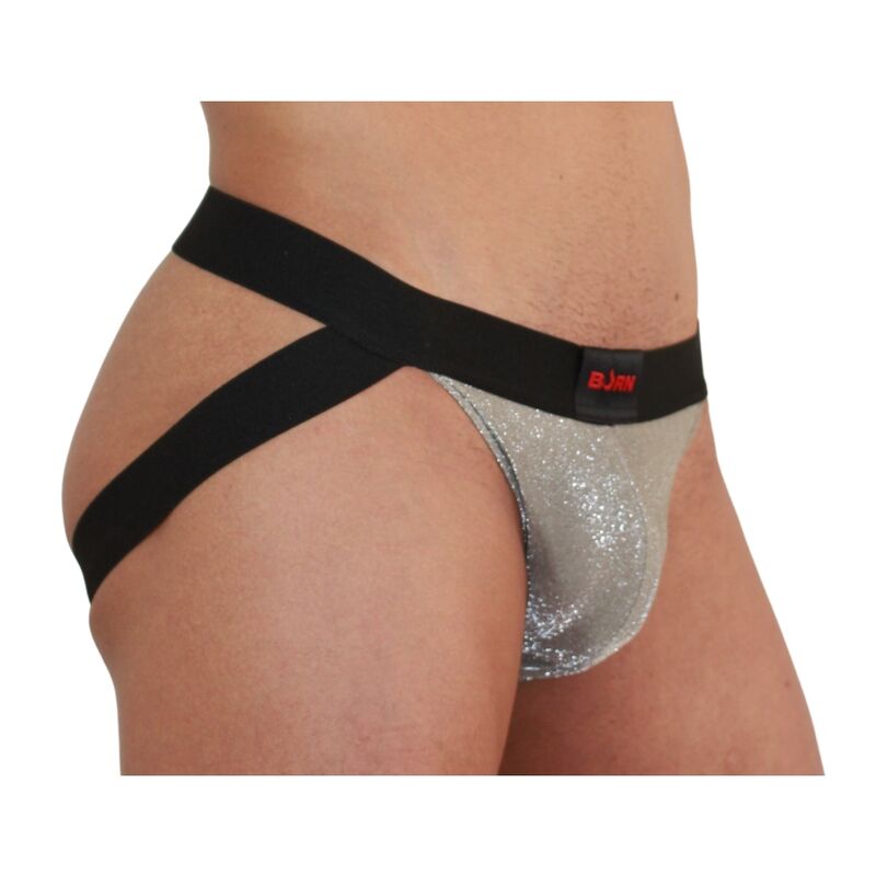 BURN - 001 JOCK SHINY BEIGE / BLACK S