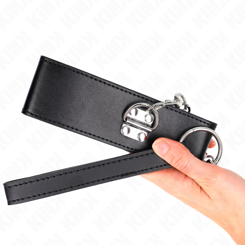 KINK - COLLANA CON CINTURA 65 CM CON CINTURINO NERO LARGO REGOLABILE 33,5-41 CM X 5 CM
