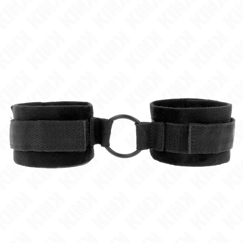 KINK - MANETTE PER PRINCIPIANTI IN PELLICCIA 25 CM CON O-RING 4 CM NERO REGOLABILE 15-25 CM