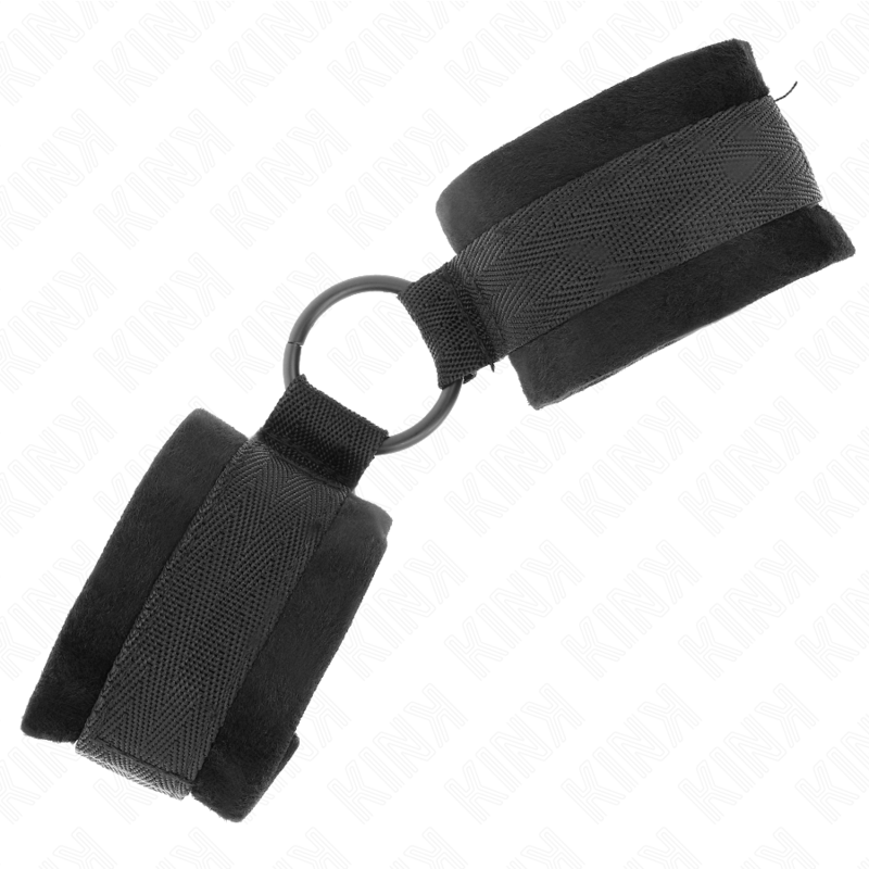 KINK - MANETTE PER PRINCIPIANTI IN PELLICCIA 25 CM CON O-RING 4 CM NERO REGOLABILE 15-25 CM