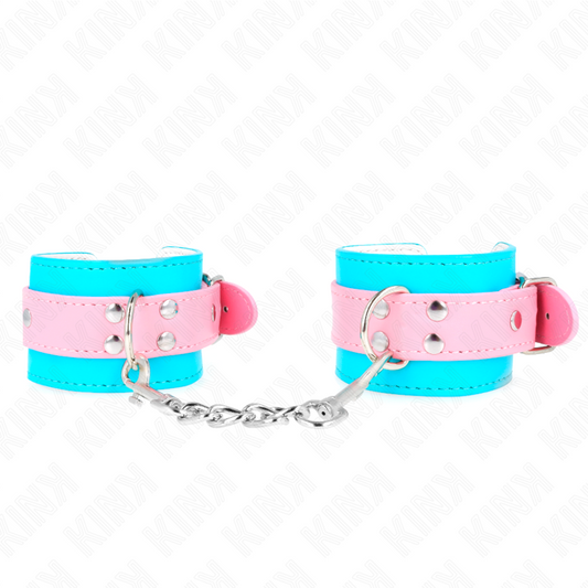 KINK - BELLISSIMI CINTURINI DA POLSO BLU / ROSA REGOLABILI 16-28 CM X 5 CM