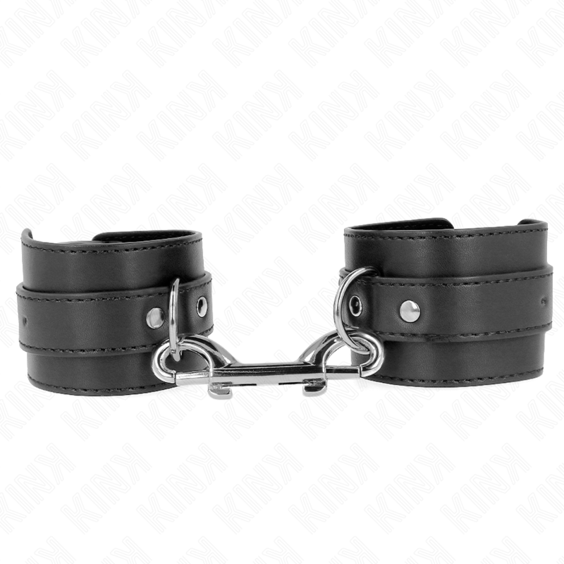 KINK - CINTURE PER POLSI - RIVETTI SINGOLI E FIBBIA GRANDE NERA REGOLABILE 17-28 CM X 5 CM