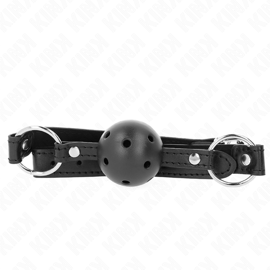 KINK - HOHL, HART, SCHWARZER BALL, 4,5 CM, GAG, MODELL 1, 63,5 X 2 CM