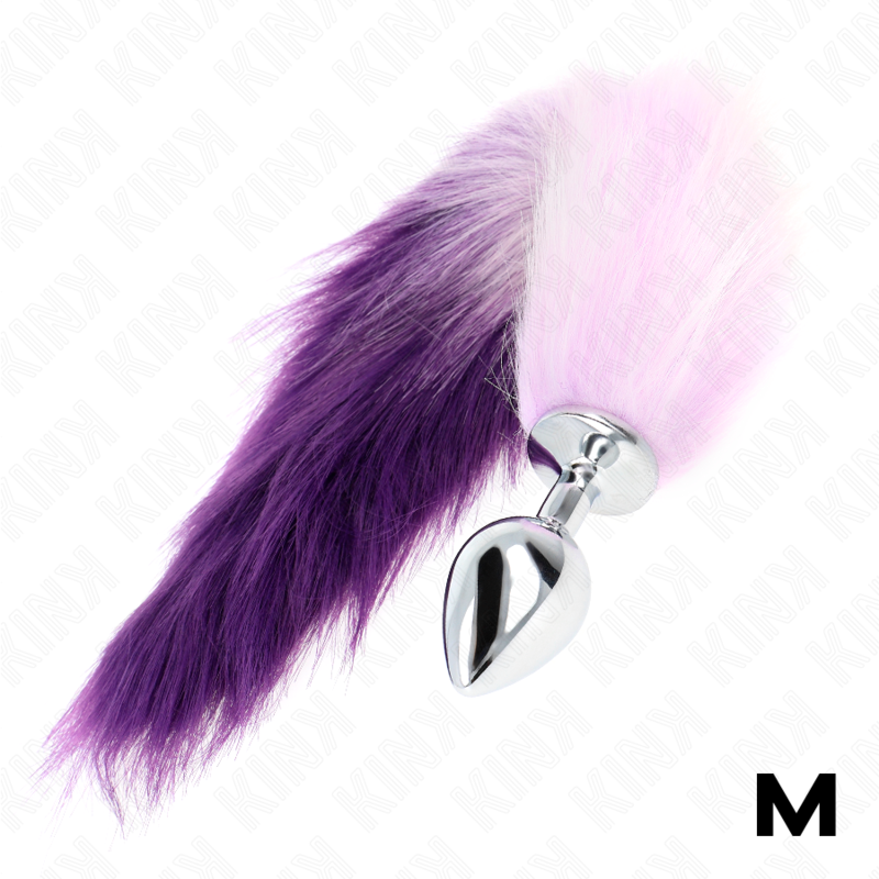 KINK - TAPPO ANALE TAGLIA M 8 X 3,5 CM CON CODA SINTETICA 40 CM VIOLA