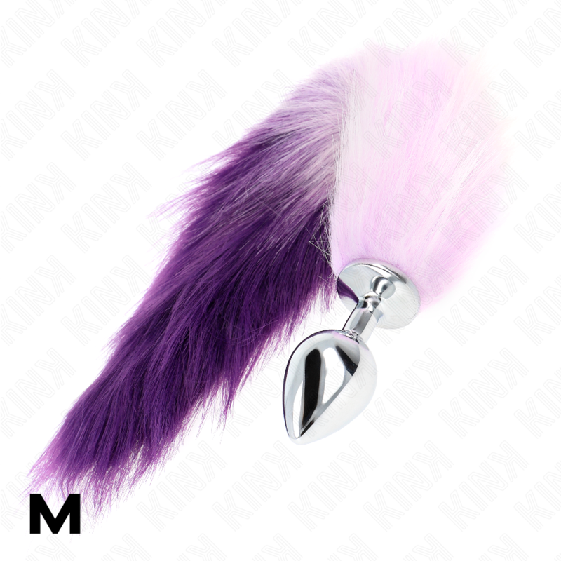 KINK - TAPPO ANALE TAGLIA M 8 X 3,5 CM CON CODA SINTETICA 40 CM VIOLA