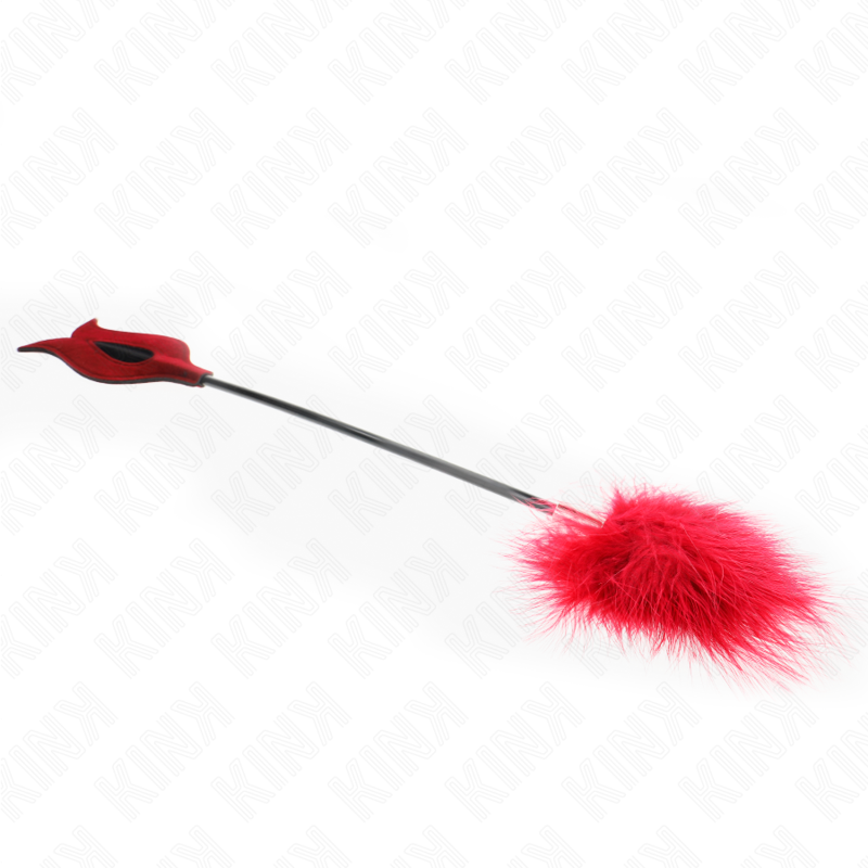 KINK - PIUME TICKLE CON PALA A FORMA DI ROSA 8 CM