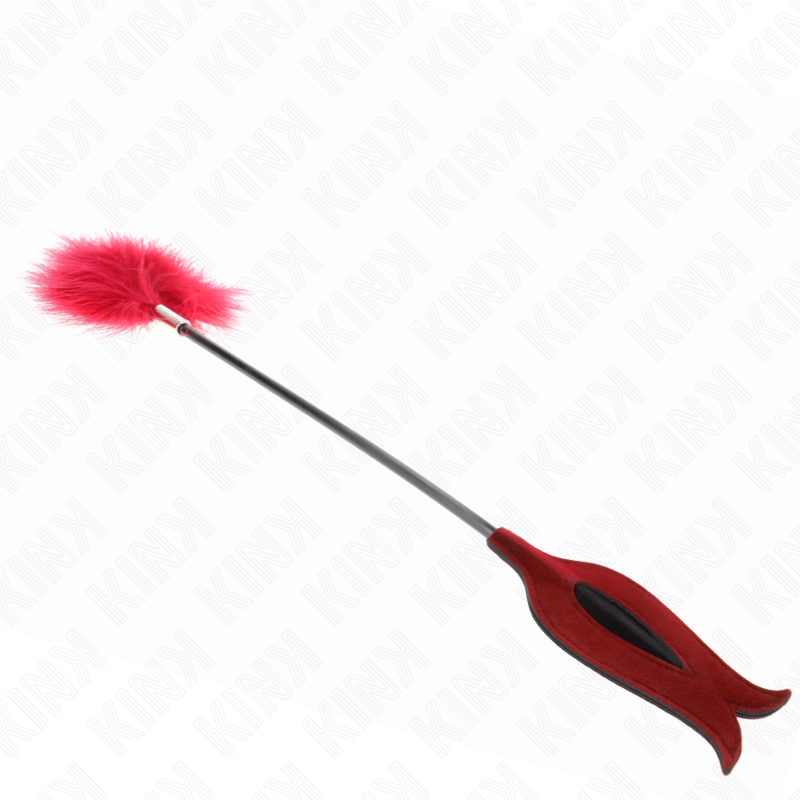 KINK - PIUME TICKLE CON PALA A FORMA DI ROSA 8 CM